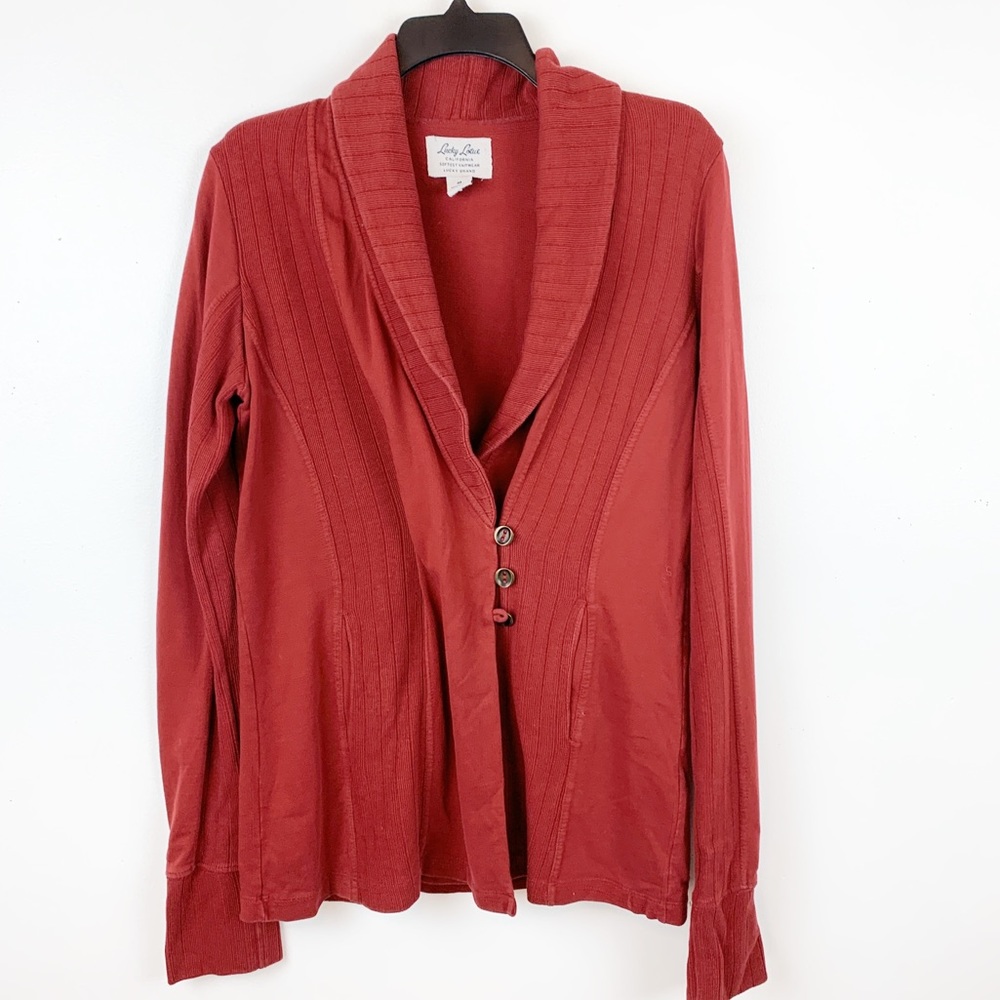 LUCKY LOTUS LONG CARDIGAN SIZE MEDIUM